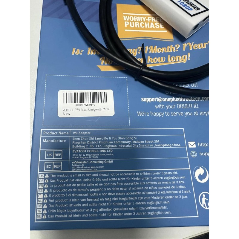PORTHOLIC Wii to HDMI Converter 1080P – HDMI & 3.5mm