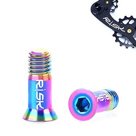 RISK Road Bike MTB Mountain Bicycle Titanium Ti Rear Derailleur Jockey Wheel Pulley Bolt M514.2mm (Multicolor)