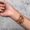 Azeeda 4 x 'Glückliche Hochlandkuh' Temporäre Tattoos - Wasserfest, Hautfreundlich