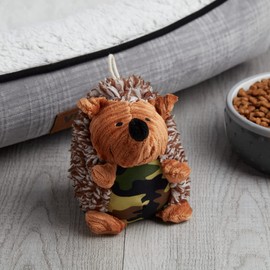 Vibrant Life Cozy Buddy Hedgehog Dog Toy Durable Plush Hedgehog Dog Toy - Grunt Sound, Medium Size, Camo Design - Perfect for Small to Medium Dogs