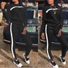 KANSOON Sudadera de dos piezas con cuello redondo y pantalones
