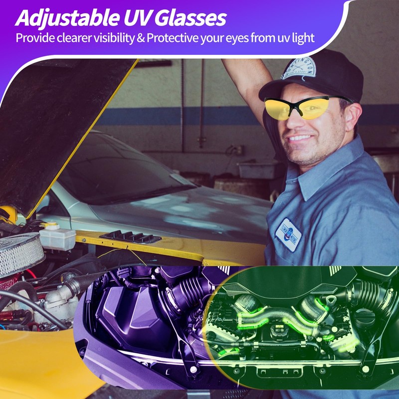 REALHUNLEE Air Conditioner UV Dye Leak Detector, Pro Auto Oil