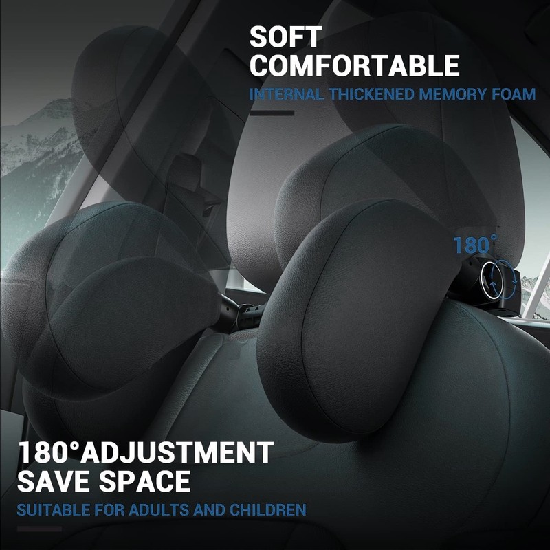 Hopeas Car Headrest for Children and Adults, Super Easy Assembly