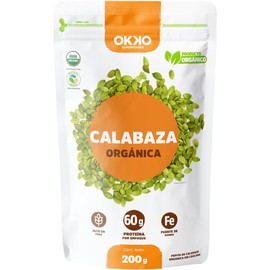Okko Organic Pumpkin Seeds - Raw Pepitas, Unsalted & Non-GMO, 7 oz (200g)