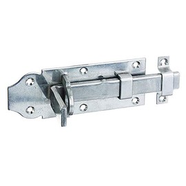 Alberts 116910 Lock Bolt | Straight, with Flat Handle and Attached Loop | Stainless Steel | Plate 120 x 45 mm