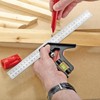 Square Ruler Tool Set, Combination Square Carpentry Tools with 12Inches/300mm