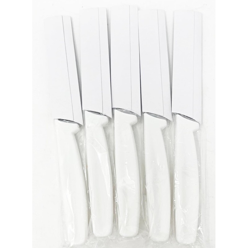 5 Pack - 4" Commercial Kitchen Paring Knives - White