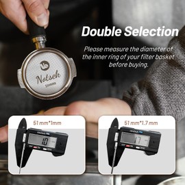 51mm Puck Screen, 2Pcs 1mm/1.7mm Thick Espresso Puck Screen for Portafilter 51mm, 150μm 316 Stainless Steel Coffee Puck Screen with Acrylic Storage Box, Espresso Screen for Barista Accessories