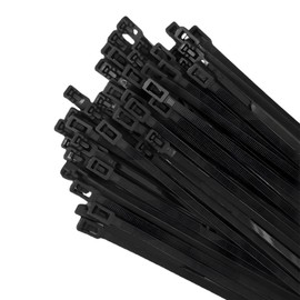 Aroono 100 PCS 8 Inch Reusable Zip Ties Black – Adjustable Cable Tie, 36 LBS Strength for Home, Car, Office & Wire Management (Self-Locking, Indoor/Outdoor Use)