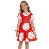 Tbrand Hawaiian Princess Dress Costume for Girls Red Lilo Leaf
