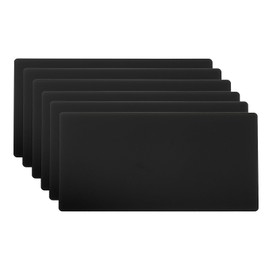 PATIKIL 4x2 インチ アルミニウム シート メタル 6 パック セルフ アドヘーシブ レザー プレート 彫刻 空白 1mm 薄手 DIY クラフト 用 黒色