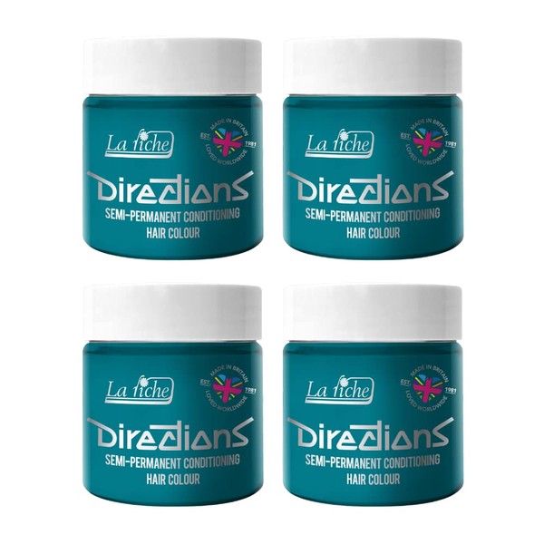 4x La Riche Directions Semi-Permanent Hair Color 100ml Tub -
