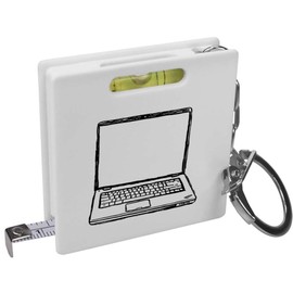 Azeeda 'Gaming Laptop' Keyring Tape Measure/Spirit Level Tool (KM00038300)
