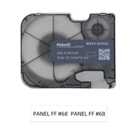 MakeID P31S&P31 All-Weather PET Label Tape with Ribbon Cartridge for Indoor/Outdoor ID and Equipment Labeling - 19.68ft L/Roll - for P31S&P31 Label Maker