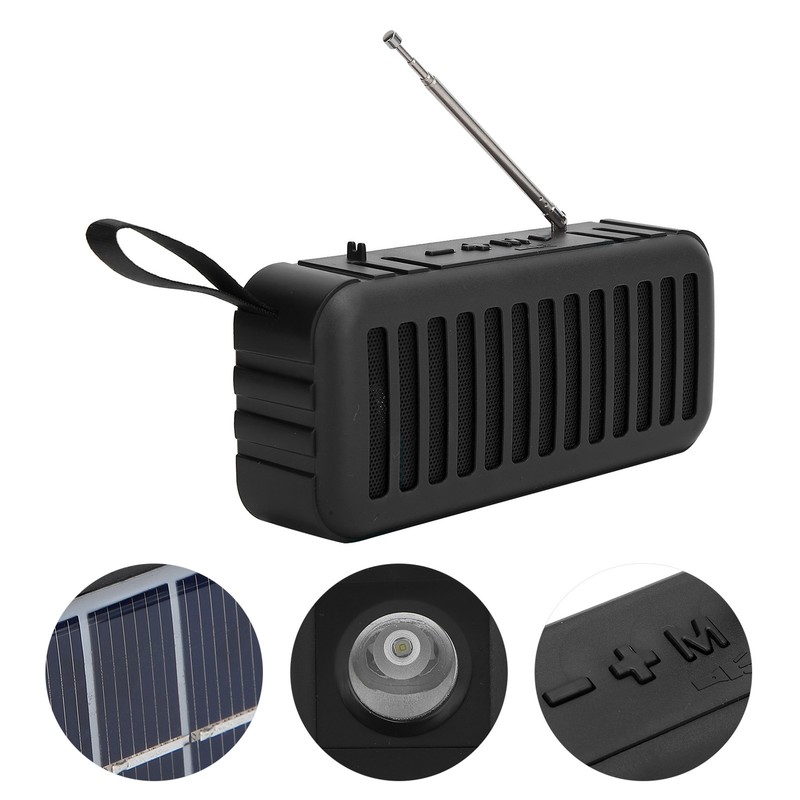 D6‑2 Wireless Bluetooth Speaker Mini Portable Solar Powered Subwoofer Support