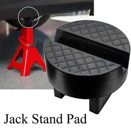 Universal Jack Stand Pad for Axle Stand 2-3 Ton Rubber Block Slotted Car Lift Frame Rail Pinch Welds Protector, Floor Jack and Axle Stands