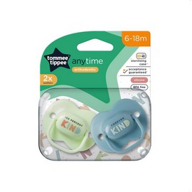 Tommee Tippee Closer To Nature Any Time Soothers 6 - 18 Months 2 Pack