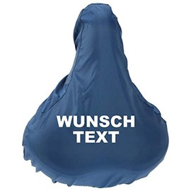 ShirtInStyle Premium Protective Cover Saddle Protector with Your Desired Text, Bicycle, Protection, Cover, Cover, Blue