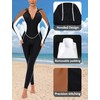 Full Body Hooded Swimsuit Jumpsuit for Women One Piece Rash