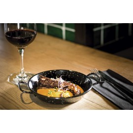 LACOR 60180 Paella Pan, Black Enamelled