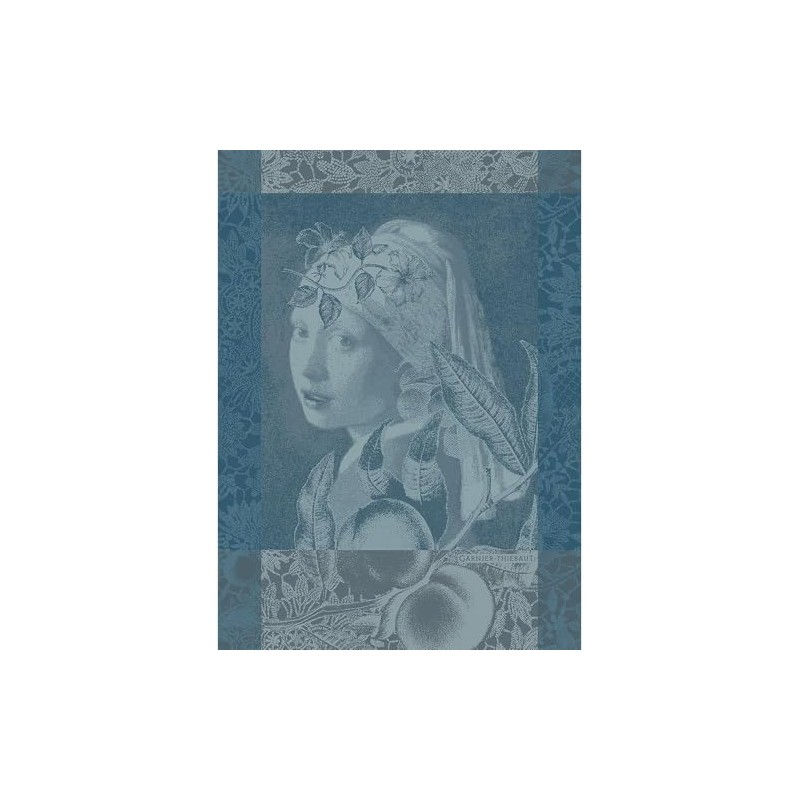 Garnier Thiebaut 44259 Tea Towel Femme A La Perle Bleu