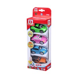 Bburago B16-85125 BB Junior My 1ST Collection Set di 4 giocattoli per veicoli prescolari assortiti, multiplo