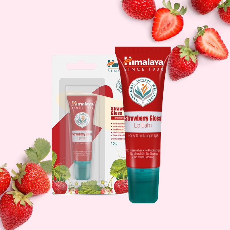 Himalaya Strawberry Gloss Lip Balm 10g - Gloss Lip Balm