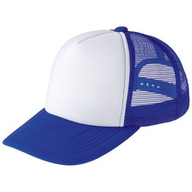 T Shirts.st Hat, Plain, Mesh, Cap, royal blue/wht