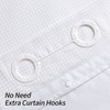 MitoVilla No Hooks Required Extra Long Shower Curtain Set with