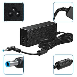 Cargador Laptop HP, Cargador HP Laptop Punta Azul Inteligente de 19,5 V 3,34, Adaptador de CA para 65W Pavilion x360 11 13 15;Stream 13 11 14;TouchSmart 11 13 15;Elitebook Folio1040 G1