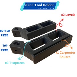 5 in 1 Tool Holder Kit Compatible with Milwaukee Packout by 3Dbility