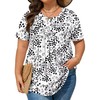 LIXHULT Womens Plus Size Tops Tunic Short Sleeve Round Neck