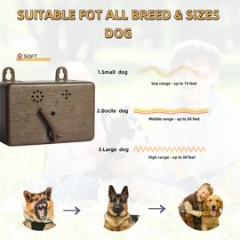 Dog Bark Deterrent Devices, Ultrasonic Anti Barking Devices for Dogs 50FT Range Stop Barking Dog Deterrent Bark Box 3 Modes, Dog Barking Silencer Safe for Human Dogs Outdoor Indoor Use (1)