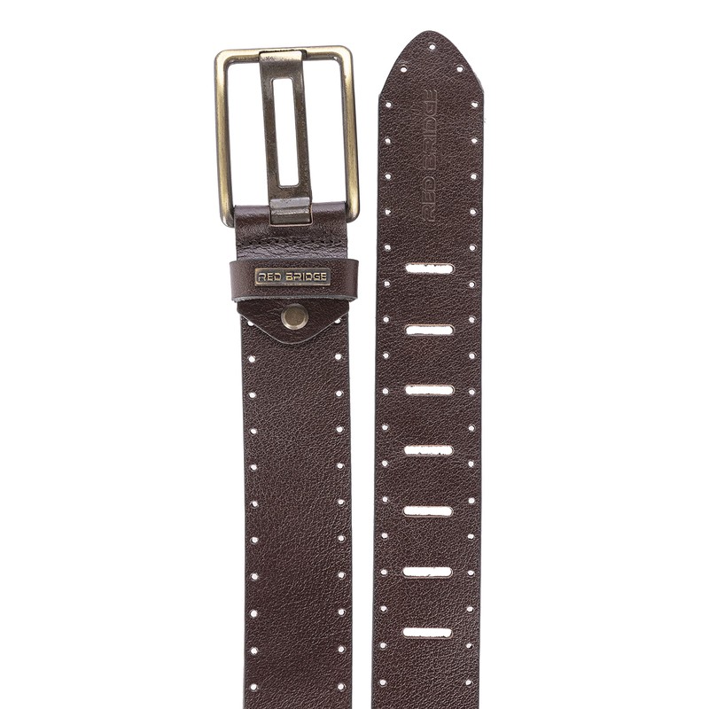 Redbridge Men's Genuine Leather Belt Genuine Leather Belt, brown