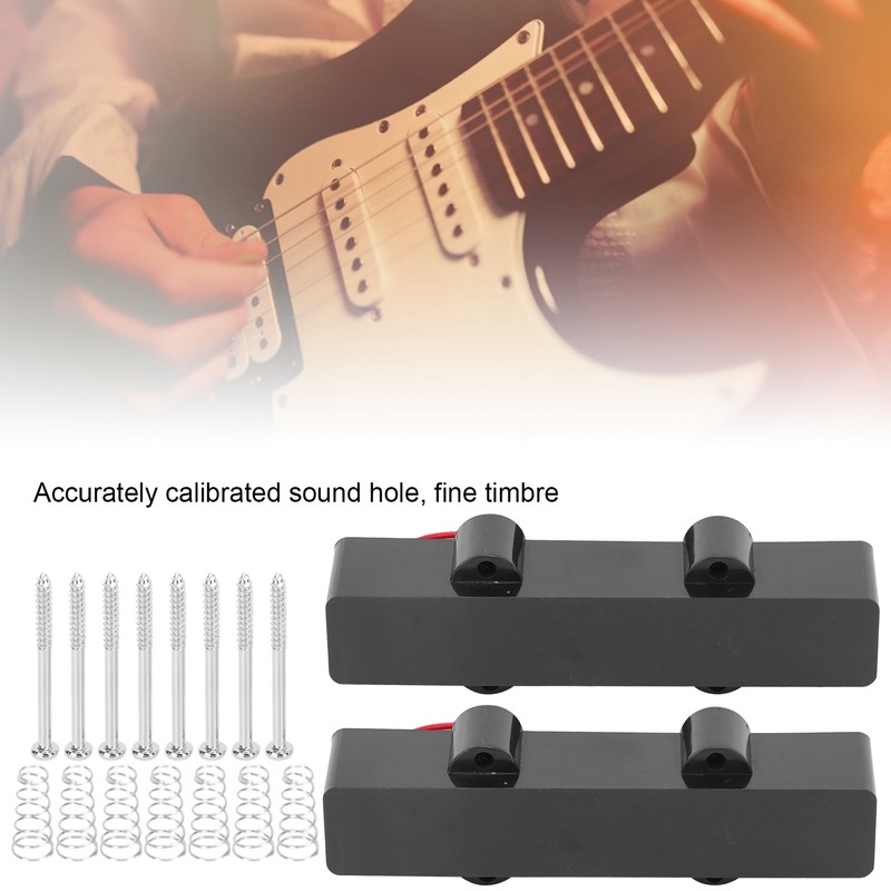 2Pcs 4 String Bass Pickup Bridge Volume Collection Equalizer Electric