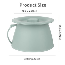 OOCOME Chamber Pot Bedpan Urinal Bottle Urine Pots Potty Pee Bucket Bedside Urinal with Lids to Prevent Odors, Suitable for Kids, Women and Men (Green)