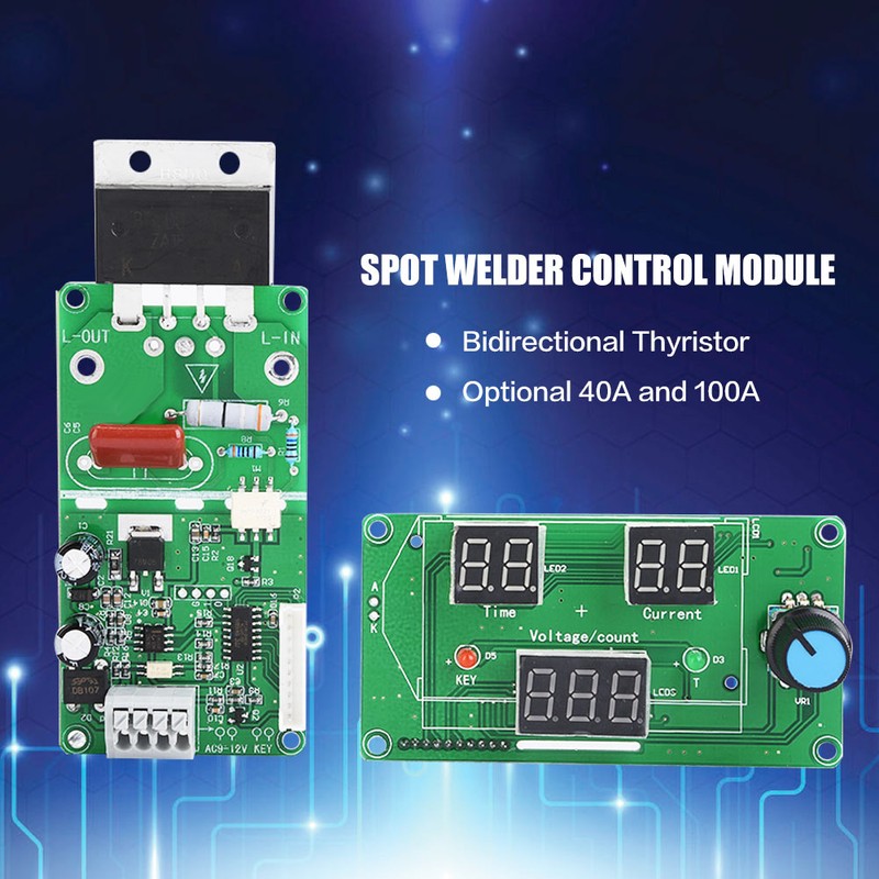 Spot Welder Time Control Module Digital Display Controller Board (100A)