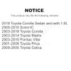 Rear Suspension Strut Shock Mounting Pair Replacement For Toyota Corolla