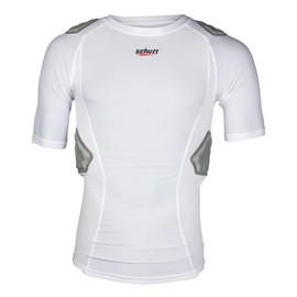 Schutt ProTech Youth All-in-One Football Padded Compression Shirt with Integrated Pads (US, Alpha, Small, Regular, White)