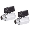 CPWUFIYD 2 Pack Brass Mini Ball Valve 1/4" NPT Female