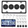 4PCS Magnetic License Plate Holders Kit,No Drilling License Plate Frames