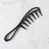 Wide-Tooth Shark Hair Comb 2-Pack - Black Detangling Combs for