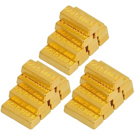 Fake Gold Bar, 30PCS Simulated Dollhouse Gold Bars, Alloy Fake Bars, Mini Prop for Doll House Accessories Prop