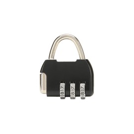 Luggage Locks, 3 Digit Travel Combination Luggage Locks with Alloy Body for Travel Bag, Suit Case, Lockers, Gym,Bike Locks-Black