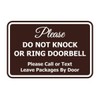 Signs ByLITA Classic Framed Do not Knock or Ring Door