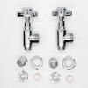 VANCOCO Angled Traditional Radiator Valve (Pair) - Traditional Chrome Radiator