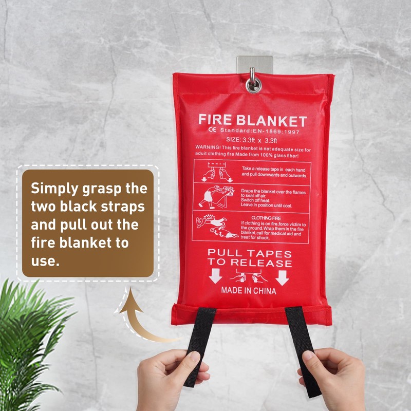 Adhesive Wall Hooks for Fire Blankets - Mondoshop Waterproof Stainless