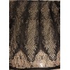 wowfabric4less123 Black Gold Embroidery 4way stretch sequin Lace fabric 50”
