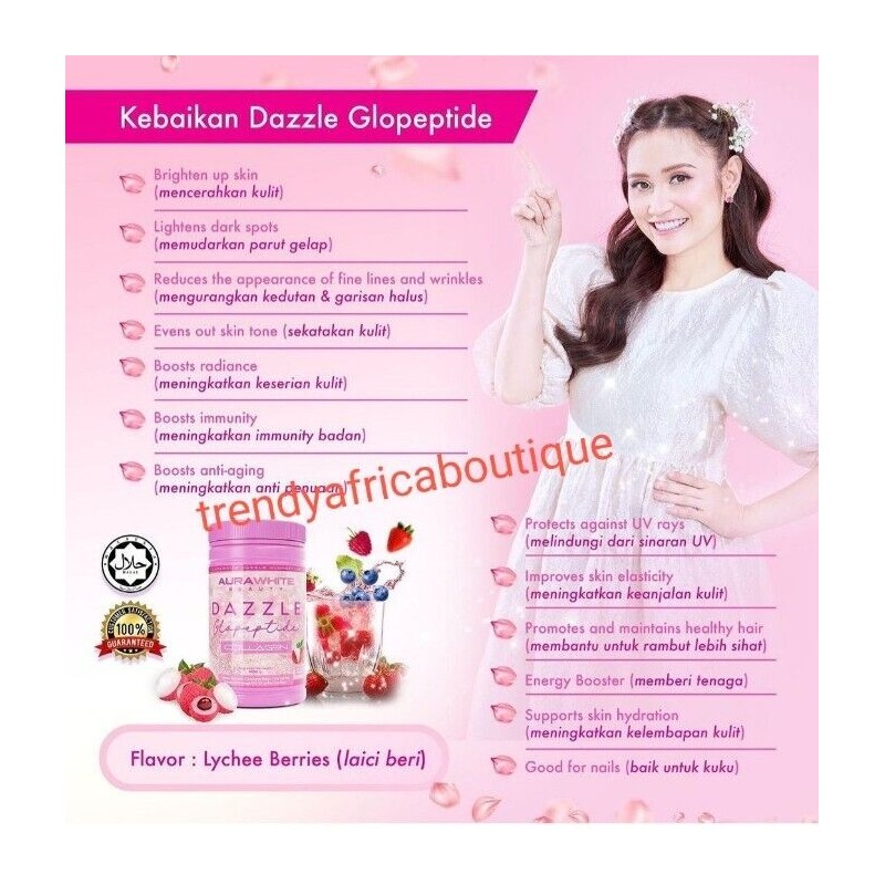 AURA WHITE DAZZLE COLLAGEN BEAUTY With CUP. 800g X 1.