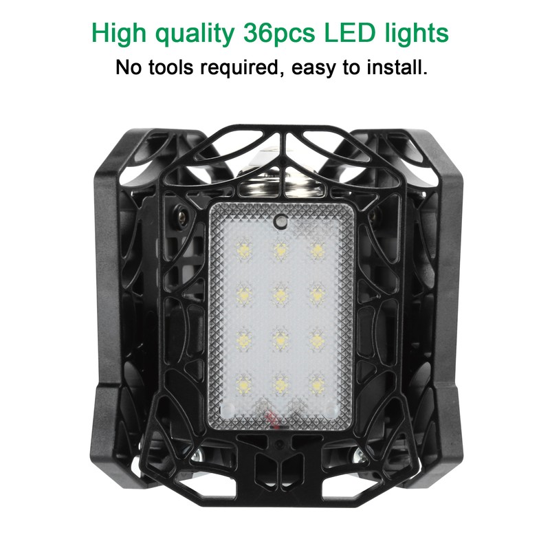 40W E27/E26 36LED Fan Garage Light Plastic Black Industrial Working
